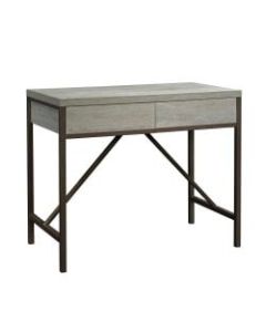 Sauder Manhattan Gate 45inW Writing Work Table, Mystic Oak/Bronze