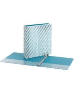 Oxford 1-1/2in Back-mounted Round Ring Binder - 1 1/2in Binder Capacity - 350 Sheet Capacity - Round Ring Fastener(s) - 2 Internal Pocket(s) - Teal - 1 Each