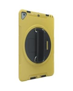 CTA Digital: Protective Case with Build in 360? Rotatable Grip Kickstand for iPad 7th & 8th Gen 10.2?, iPad Air 3 & iPad Pro 10.5?, Yellow - Impact Resistant, Drop Resistant - Silicone - Hand Strap - 10.3in Height x 7.3in Width x 0.8in Depth - 1 Pack