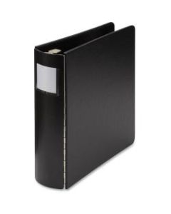 Wilson Jones DublLock Case-Bound 3-Ring Binder, 2in Round Rings, Black
