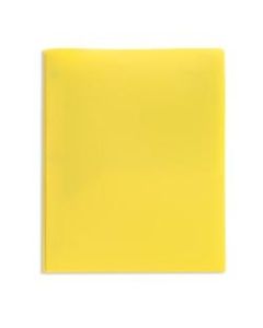 Office Depot Brand 2-Pocket Poly Folder with Prongs, Letter Size, Yellow