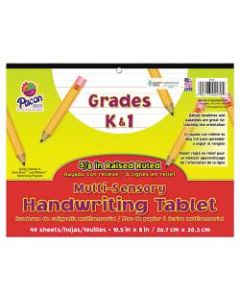 Pacon Multi-Sensory Handwriting Tablet Pad, 10 1/2in x 8in, 16 Lb, White