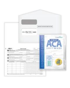 ComplyRight 1095-B Tax Forms Set, Employee/Employer Copy of Health Coverage Tax Forms With Envelopes and Software, Set For 25 Employees