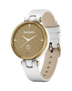 Line Garmin Lily Smart Watch - Women - Heart Rate Monitor, Pulse Oximeter Sensor, Accelerometer, Ambient Light Sensor  - TFT LCD - Touchscreen - Bluetooth - 120 Hour - 1.34in - White, Light Gold Case