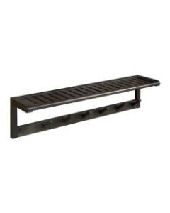 New Ridge Home Goods Abingdon Wall-Mounted Coat Rack, 8inH x 33-1/4inW x 7inD, Espresso