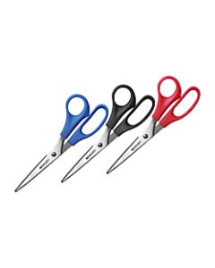 Westcott All-Purpose Value Stainless Steel Scissors, 8in, Pointed, Assorted Colors, Pack Of 3