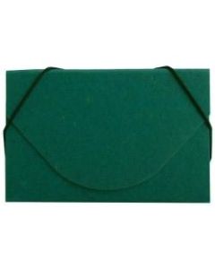 JAM Paper Business Card Case With Elastic Closure, Green Grid