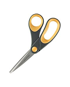 Westcott Titanium Bonded Non-Stick Scissors, 8in, Bent, Gray/Yellow