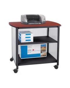 Safco Impromptu Deluxe Machine Stand, 31inH x 34 3/4inW x 25 1/2inD, Black/Cherry