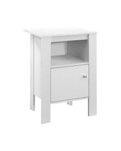 Monarch Specialties Emiliano Accent Table, 24-1/4inH x 17-1/4inW x 14inD, White