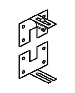 basyx by HON Verse Partitions, Wall-Mount Connector, 1inH x 2inW x 1 1/4inD