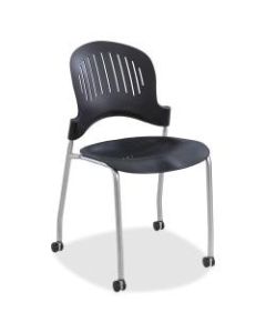 Safco Zippi Stack Chair, Silver/Black, Set Of 2