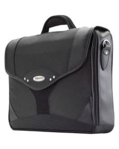 Mobile Edge Select Briefcase - Top-loading - Shoulder Strap, Handle - Leather - Charcoal, Black