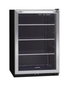 Frigidaire 138 12 oz. Can Capacity Beverage Center - 4.60 ft³ - Reversible - 4.60 ft³ Net Refrigerator Capacity - 120 V AC - Stainless Steel