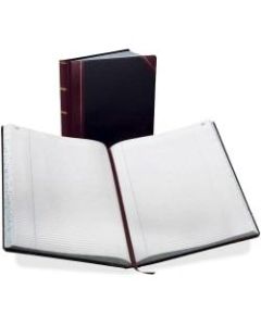 Boorum & Pease Boorum Record Ruled Columnar Book - 150 Sheet(s) - Thread Sewn - 13 1/8in x 10in Sheet Size - White Sheet(s) - Black Cover - 1 Each