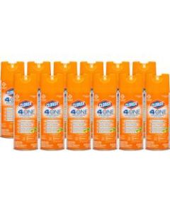 Clorox Commercial Solutions 4-in-One Disinfectant and Sanitizer - Spray - 14 fl oz (0.4 quart) - Fresh Citrus Scent - 12 / Carton