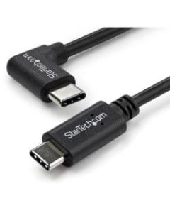 StarTech.com 1m 3 ft Right Angle USB-C Cable M/M - USB 2.0 - USB Type C Cable - 90 degree USB-C Cable - USB C to USB C Cable - USB-C Charge Cable - 3.30 ft USB Data Transfer Cable for Tablet, Notebook, MacBook, Chromebook, Wall Charger