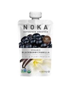 NOKA Single-Serve Superfood Smoothies, Blackberry Vanilla, 4.22 Oz, Pack Of 12 Smoothies