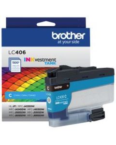 Brother LC406C Genuine Cyan INKvestment Tank Ink Cartridge