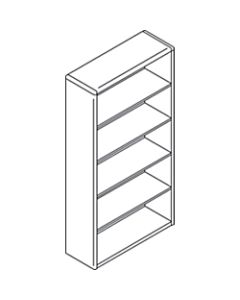 HON 10700 Series Laminate Bookcase, 5 Shelves, Mahogany