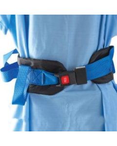 DMI Deluxe Adjustable Nylon Gait Belt With Seatbelt-Style Buckle, Blue