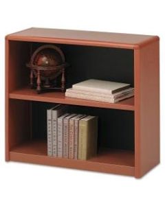 Safco ValueMate Economy Bookcases - 2 Compartment(s) - 28in Height x 31.8in Width x 13.5in Depth - Adjustable Shelf, Radius Corner, Sturdy, Durable - Cherry - Steel, Fiberboard, Plastic, Metal - 1 Each