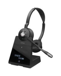 Jabra Engage 75 Stereo Headset - Stereo - Wireless - Bluetooth/DECT - 492.1 ft - 40 Hz - 16 kHz - Over-the-head - Binaural - Electret, Condenser, Uni-directional, MEMS Technology Microphone