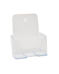 Office Depot Brand Single Compartment Booklet Size Literature Holder, 7-3/4inH x 6-1/2inW x 3-3/4inD, Clear