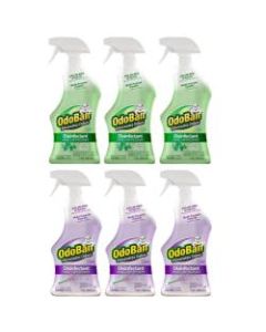 OdoBan Odor Eliminator Disinfectant Spray, Original Eucalyptus And Lavender Scent, 32 Oz Bottle, Case Of 6