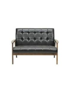 Baxton Studio Levin Loveseat, Brown