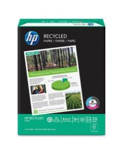 HP Recycled Paper, Letter Size (8 1/2in x 11in), 20 Lb, Carton Of 5,000 Sheets