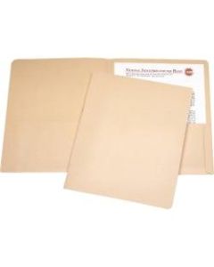 Twin Pocket Portfolios, 30% Recycled, Tan, Box Of 25 (AbilityOne 7510-00-584-2492)