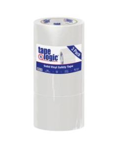 BOX Packaging Solid Vinyl Safety Tape, 3in Core, 3in x 36 Yd., White, Case Of 3