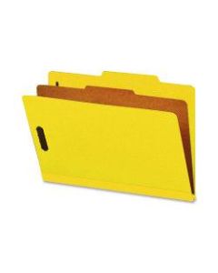 Smead Classification Folders, With SafeSHIELD Coated Fasteners, 1 Divider, 2in Expansion, Legal Size, 50% Recycled, Yellow, Box Of 10