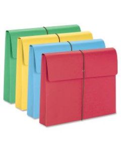 Smead Elastic Closure Expanding School Wallets, Letter Size, 2in Expansion, Assorted Colors, Pack Of 50