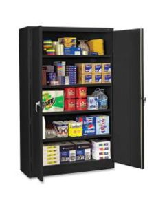 Tennsco Jumbo Heavy-Gauge Steel Storage Cabinet, 5-Shelf, 78inH x 48inW, Black