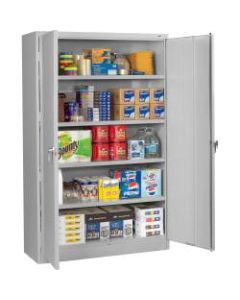 Tennsco Light Gray Jumbo Storage Cabinet - 48in x 18in x 78in - 5 x Shelf(ves) - 2 x Standard Door(s) - 400 lb Load Capacity