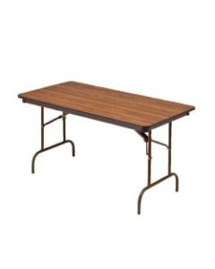 Iceberg Premium Folding Table, Rectangular, 60inW x 30inD, Oak/Brown