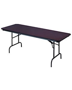Iceberg Premium Wood Laminate Folding Table, Rectangular, 72inW x 30inD, Mahogany/ Brown