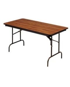 Iceberg Premium Folding Table, Rectangular, 72inW x 30inD, Oak/Brown