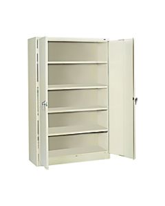 Assembled Jumbo Steel Storage Cabinet, 48w x 24d x 78h, Putty