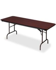 Iceberg Premium Wood Laminate Folding Table, Rectangular, 96inW x 30inD, Mahogany/Brown