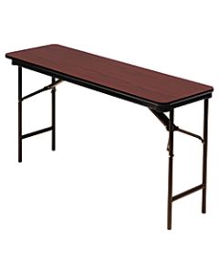 Iceberg Premium Folding Table, Rectangle, 60inW x 18inD, Mahogany/Brown