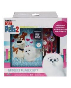 Inkology 6-Piece Diary Sets, The Secret Life Of Pets 2, 120 Pages (60 Sheets), Pack Of 6 Sets