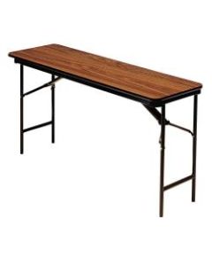 Iceberg Premium Folding Table, Rectangular, 60inW x 18inD, Oak/Brown