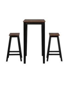 Sauder Beginnings Counter-Height Table With 2 Stools, Cherry/Black