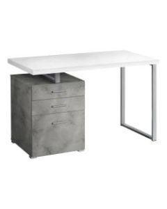 Monarch Specialties Melody 48inW Computer Desk, White/Gray
