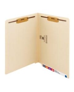 Smead End-Tab Folders With 2 Fasteners, Straight Cut, Letter Size, Manila, Box Of 50