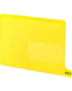 Smead End Tab Out Guides - Printed Bottom Tab(s) - Message - OUT - Letter - Yellow Poly Tab(s) - 25 / Box