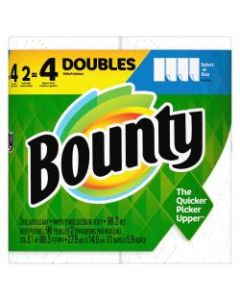 Bounty Select-A-Size 2-Ply Paper Towels, 11in x 5-15/16in, White, 98 Sheets Per Roll, 2 Rolls Per Pack, Carton Of 12 Packs